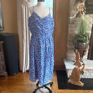Floral Blue Women's Dress